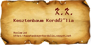 Kesztenbaum Kordélia névjegykártya